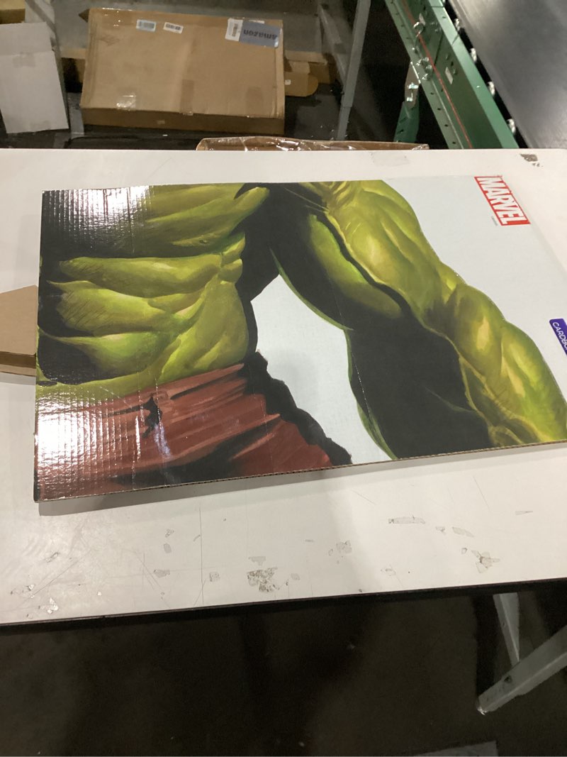 Condition photo showing As Is for Cardboard People Hulk Life Size Cardboard Cutout Standup - Marvel Hulk One Size