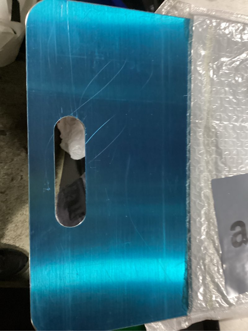 Condition photo showing As Is for Katuchef Titanium Cutting Board - Upgraded 100% Pure Titanium Cutting Boards for Kitchen Non Toxic, Double-Grade Hygiene Durable Non Moldy Dishwasher Safe Meat Fruit Metal Board (1PC 11 * 15.5 Inch) X-Large