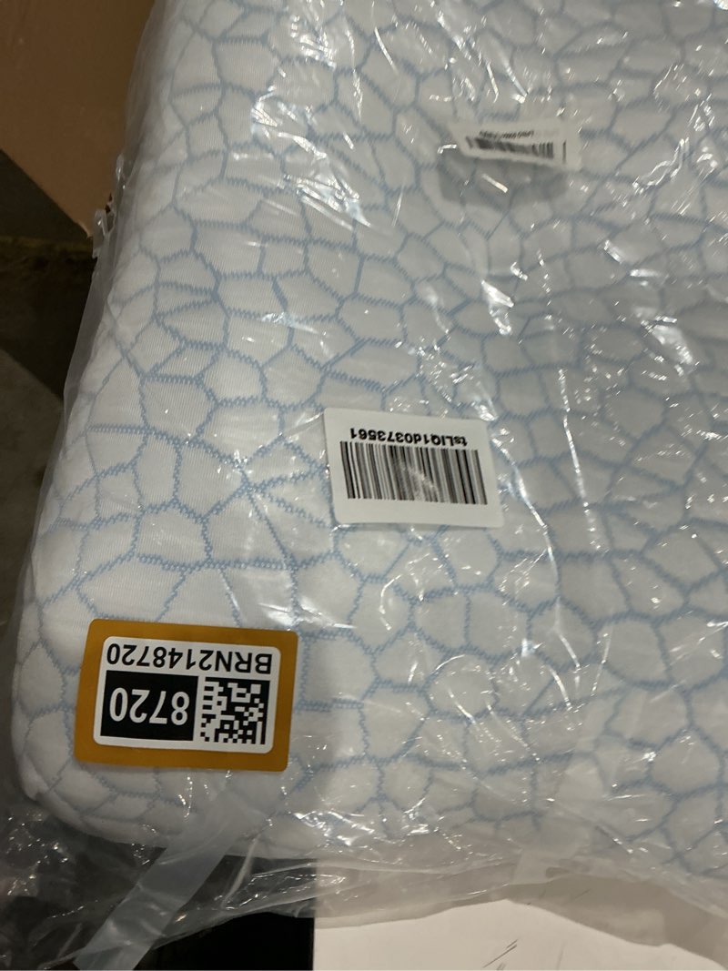 Condition photo showing Good Condition for memory foam side sleeper pillow for neck and shoulder painf,cervical support,queen size cooling contour pillow with dual-height, orthopedic ergonomic for side, back, stomach sleeper blue queen