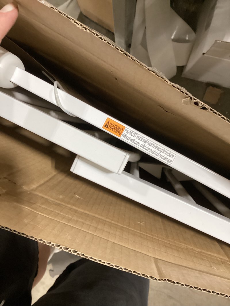 Condition photo showing Good Condition for extra wide baby gates for doorways 52.76"-62.20" extra wide baby gate dog gate pressure mounted no drilling with walk-through, auto-close & dual-direction swing for large wide opening white white 52.76"-62.20"(134-158cm)