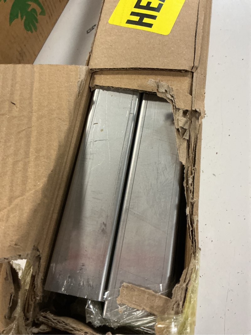 Condition photo showing Good Condition for 304 stainless steel trench drain kit,narrow channel drain with grate & coupling, outdoor drainage for pool deck/yard/driveway/garage (19.6ft-1.4in x 1.2in) 19.6ft-1.4in x 1.2in silver gray 1