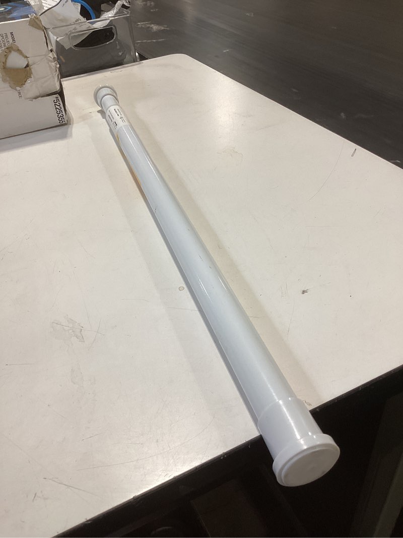 Condition photo showing Good Condition for style selections 24-in to 40-in white tension single straight adjustable shower curtain rod