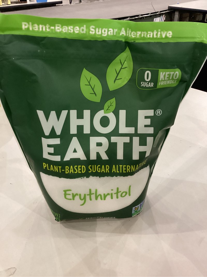 WHOLE EARTH 100% Erythritol Zero Calorie Plant-Based Sugar Alternative, 4 Pound Pouch (Packaging May