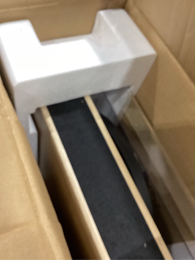 Condition photo showing As Is for Vinyl Record Player 3-Speed Belt-Drive Turntable with Stereo Speakers and USB Play&Recording (Light Wood) YELLOW WOOD