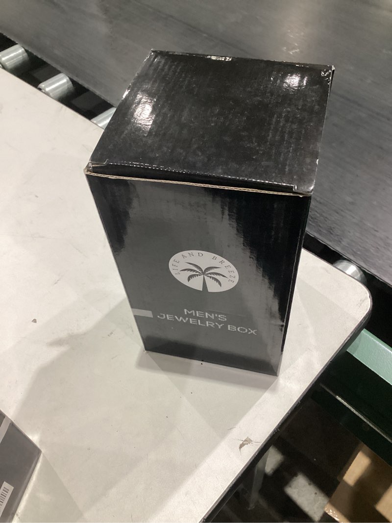 Condition photo showing New/Like New for Jewelry Box – 2 Tier Black Watch and Jewelry Box for Women and Men with 4 Watch Slots & Jewelry Organizer for Accessories – Jewelry Storage