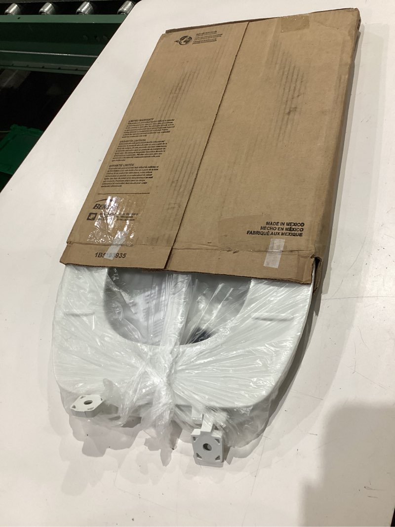 Condition photo showing As Is for bemis 170 000 toilet seat, elongated, plastic, white