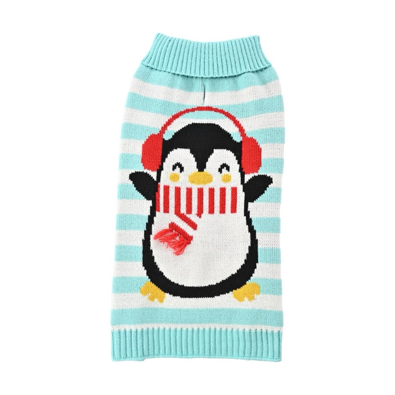 heart & herd blue penguin dog pet sweater extra small