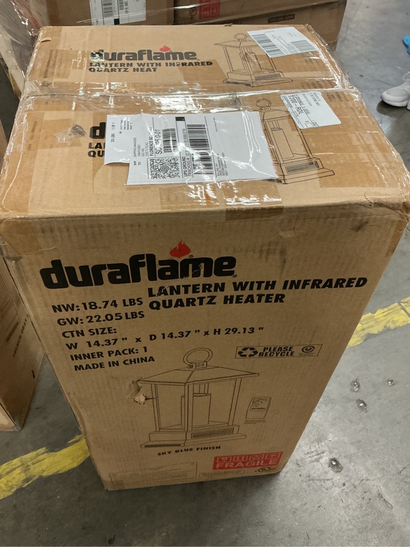Condition photo showing Good Condition for 29” duraflame® Infrared Quartz Electric Lantern Heater sky blue finish 
