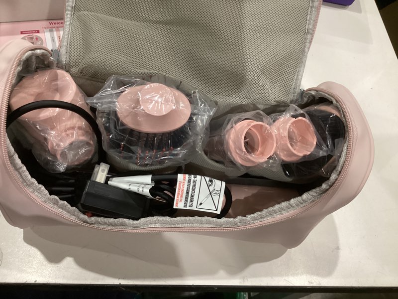 Condition photo showing Good Condition for MESCOMB 5 in 1 Hot Air Styler Wrap - High-Speed Hair Dryer, Volumizing Brush with Auto Curlers, Fast Drying & Frizz-Free Styling Straightening, No Heat Damage, Includes Travel Bag, Gift for Women Pink