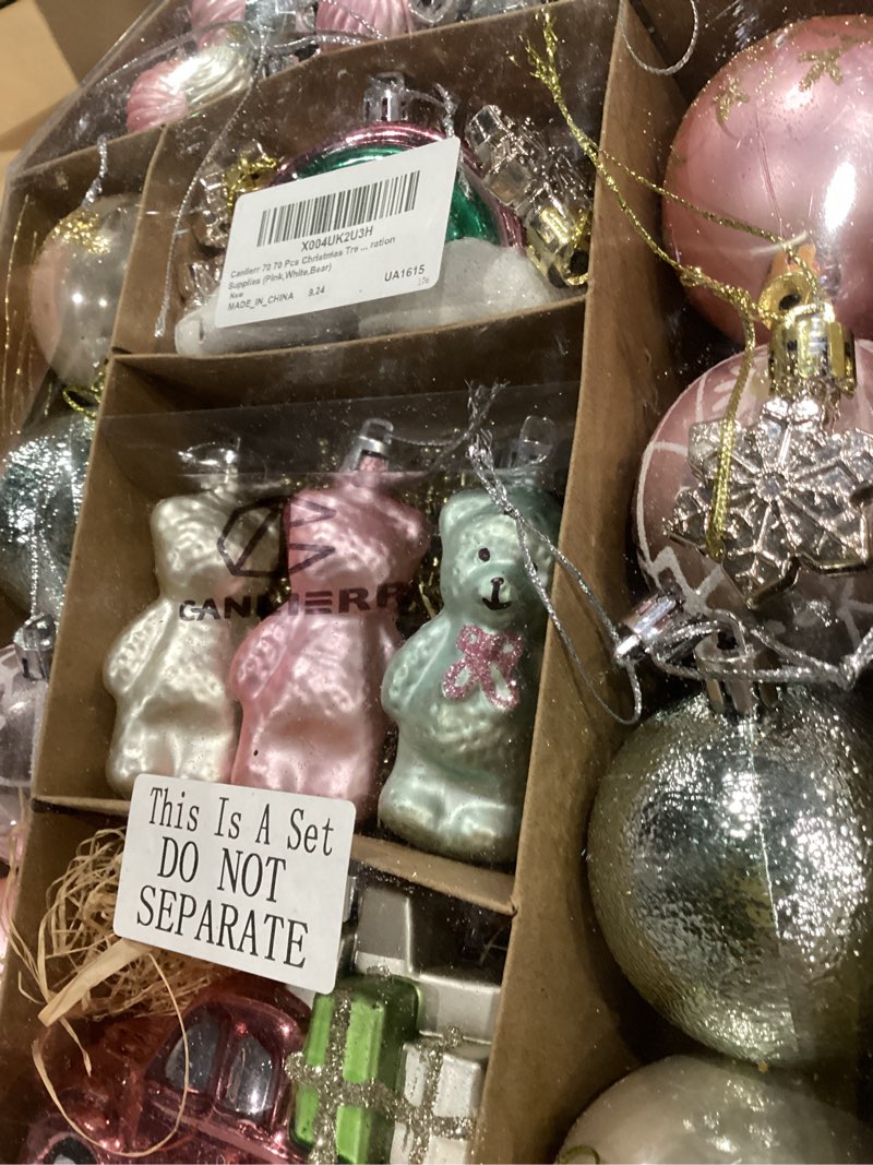 Condition photo showing Good Condition for Canlierr 70 Pcs Christmas Ball Ornaments Assorted Shatterproof Hanging Decor for Christmas Tree Deco