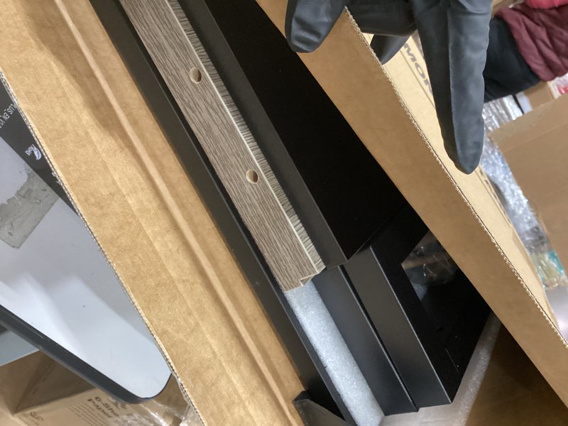 Condition photo showing Good Condition for WESTREE Dual Monitor Stand Riser, Wood and Steel Monitor Stand Riser, Computer Monitor Stand for 2 Monitors, Multi-Purpose Desktop Storage Stand for Computer,Laptop,Printer,TV Black Large