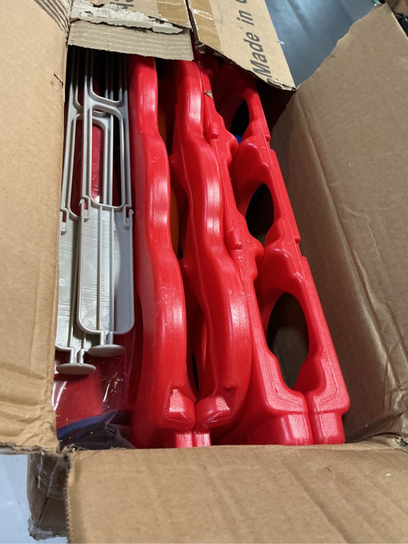 Condition photo showing Good Condition for giant 4 row game with carrying bag and mesh fabric .giant 4-to-score game set suitable for indoor and outdoor holiday parties and family gatherings.? blue red?
