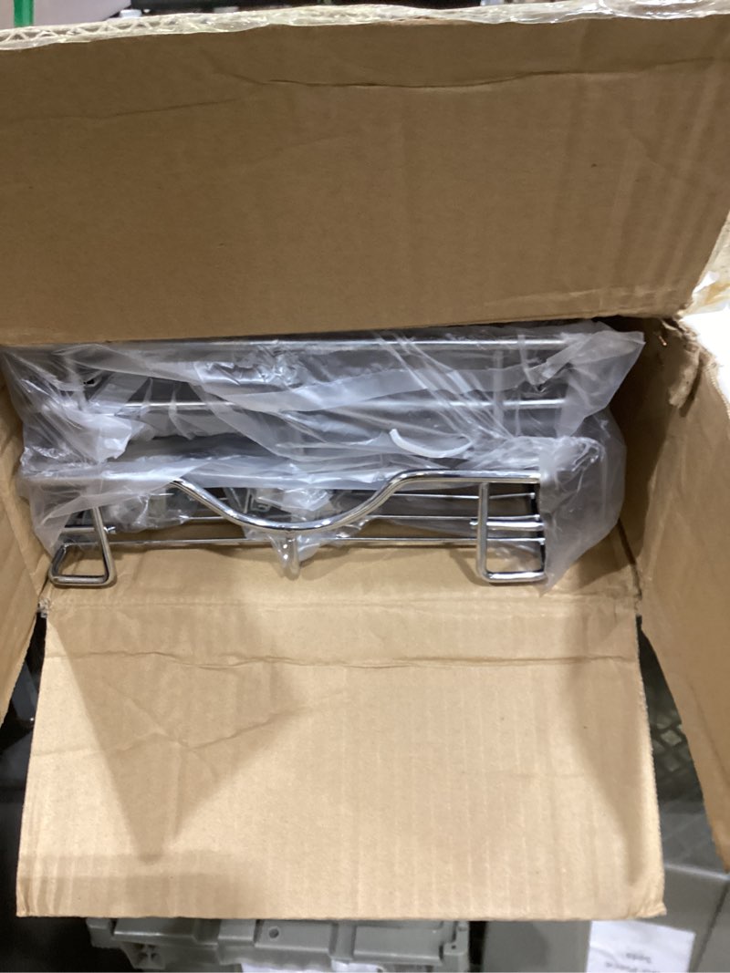 Condition photo showing New/Like New for dindon 2 tier pull out cabinet organizer (11"w x 21"d), double tier wire basket slide out shelf storage for kitchen base cabinet organization ?for kitchen, pantry, bathroom, chrome chrome 11'' w x 21'' d