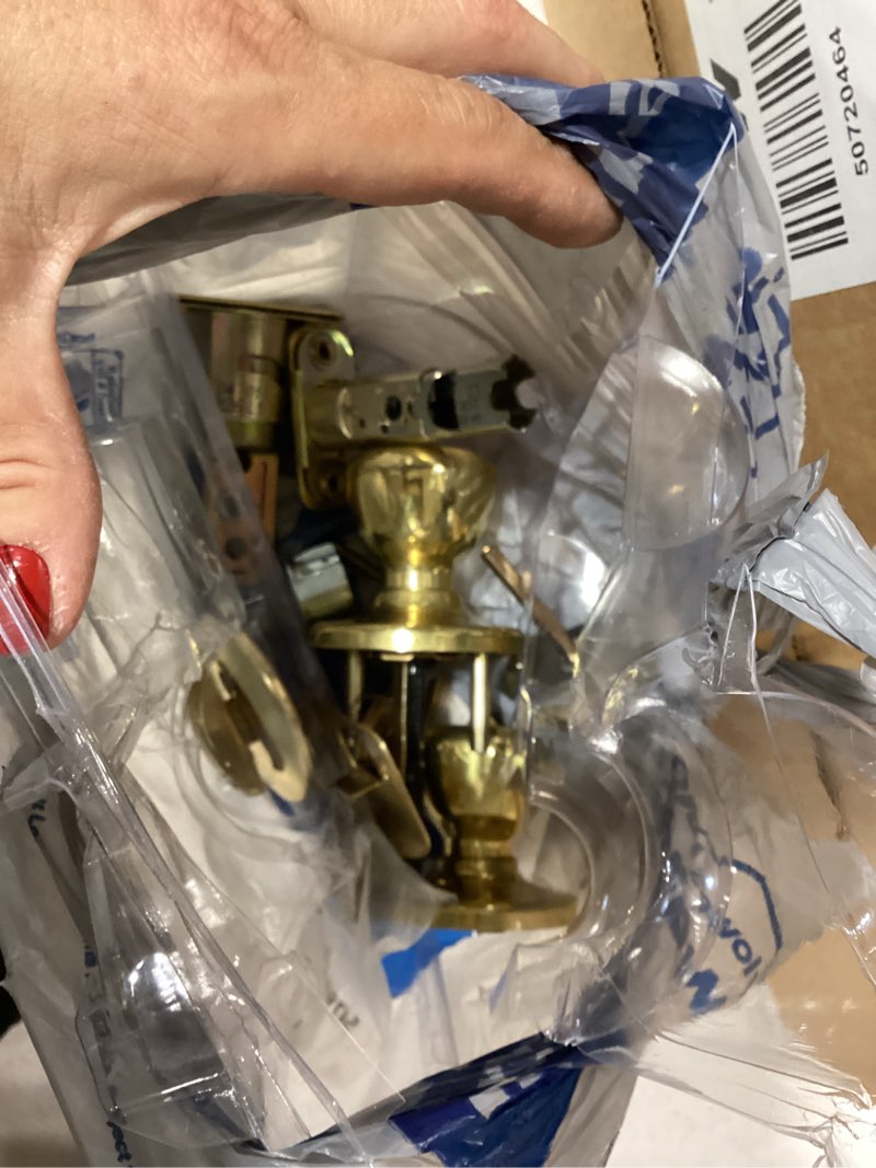 kwikset tylo polished brass exterior single-cylinder deadbolt and keyed entry door knob
