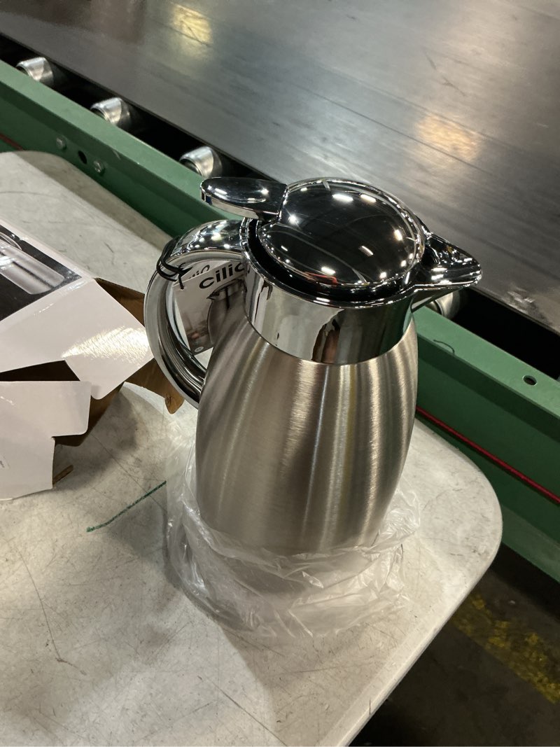 Condition photo showing Good Condition for cilio triest stainless steel double wall insulated beverage server, 68 ounce, brushed stainless