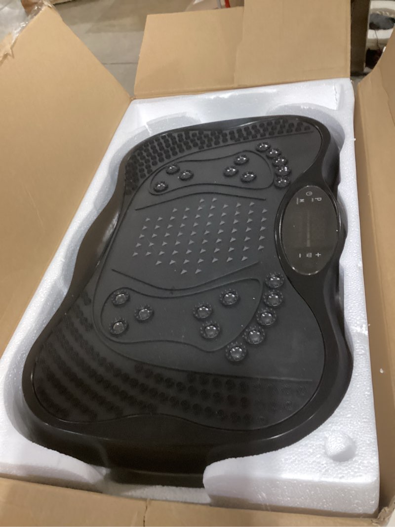Condition photo showing New/Like New for vibration plate exercise machine, 130 levels full body workout vibrating plate for lymphatic drainage weight loss, 450 lbs capacity shake platform with resistance bands bluetooth for women men