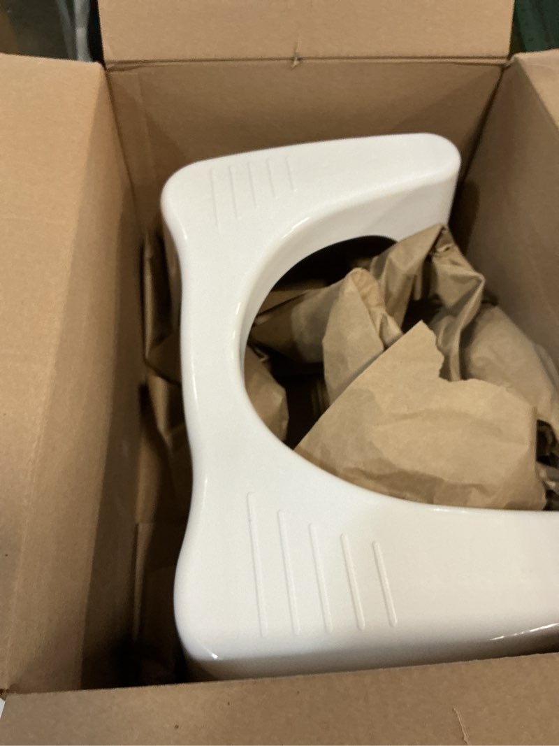 Condition photo showing As Is for Squatty Potty Simple Curve Bathroom Toilet Stool 7" White