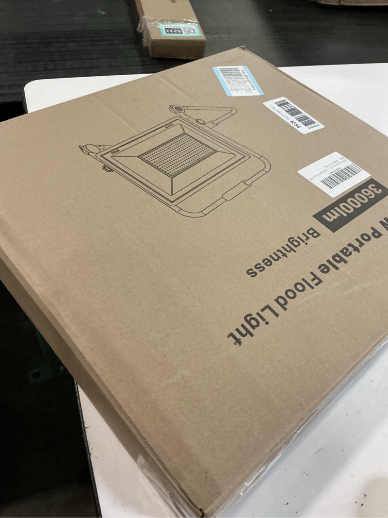 Condition photo showing New/Like New for aikvsxer 36000lm led work light, 300w 6000k portable flood light with 16.4ft cord & switch, ip66 waterproof worklight for indoor outdoor job site repairing garage workshop, gifts for man