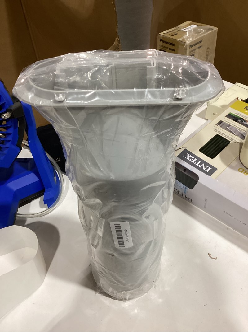 Condition photo showing As Is for portable air conditioner window vent kit with exhaust hose 5.1 inch diameter, adjustable 59 inch length exhaust hose for ac seal plate with universal for sliding window 5.1 inches