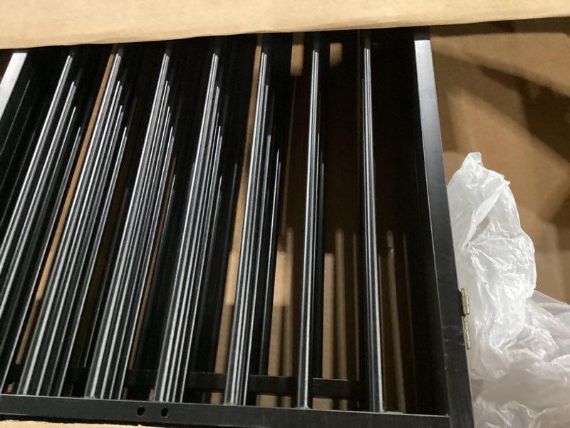 Condition photo showing Good Condition for metal freestanding dog gates with door for outdoor indoor,160'' extra wide 36'' tall free standing dog gate for doorways,large openings,deck,yard,porch,foldable pet fence(black,8 panels) black ?8 panels with door? 36''h*160''w