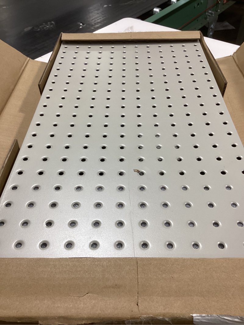 Condition photo showing Good Condition for Ultrawall 4 Pcs Metal Pegboard Wall Panels, Peg Boards for Garage Tool Storage Gray 4PC