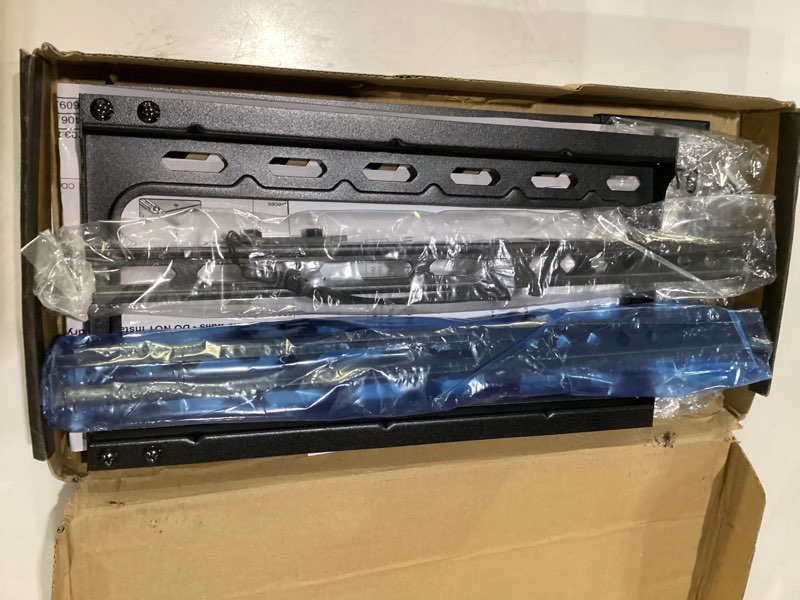 Condition photo showing As Is for iworkboard 55 65 75 85 inch tilting tv wall mount for 32-90 '' tvs, low profile tv mount bracket, safe lock & quick release, max vesa 600x400mm, 24 inch studs,132 lbs, fit most 55+ 75+ 85+ 86 tvs low profile 32-90 inch & 24'' studs