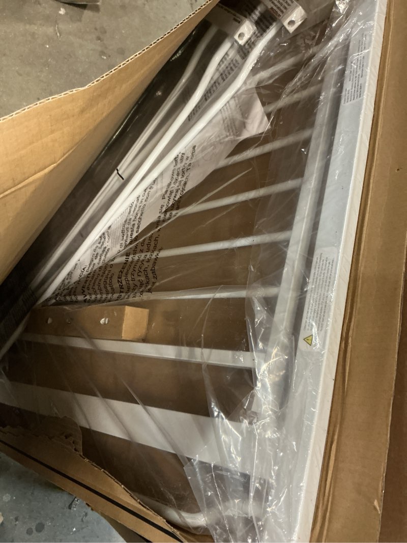 Condition photo showing As Is for ELEVON Baby Gate for Stairs Doorways, Safety Pet Gate with Auto-Close/Hold-Open Features, Fits Openings 29.1” to 43.3”, 30” Tall, Easy Pressure Mounted Walk Through Baby Dog Gate, Graphite Fit 29.1-43.3 Inch, 30-Inch Tall, Graphite white 