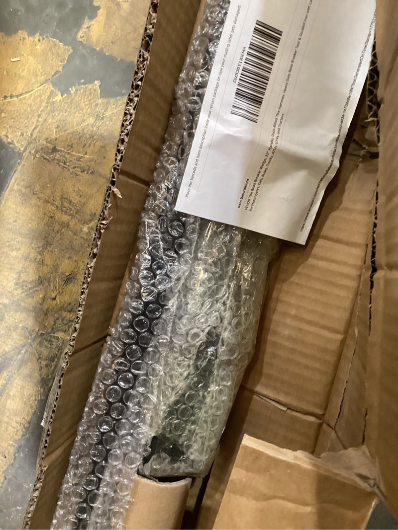 Condition photo showing New/Like New for vevor tire bead breaker wedge, 32" handle, duck-billed tire hammer, heavy duty bead breaker tool & duckbill iron with cast iron head for motorcycles, cars, buses, trucks, atvs, utvs, and tractors