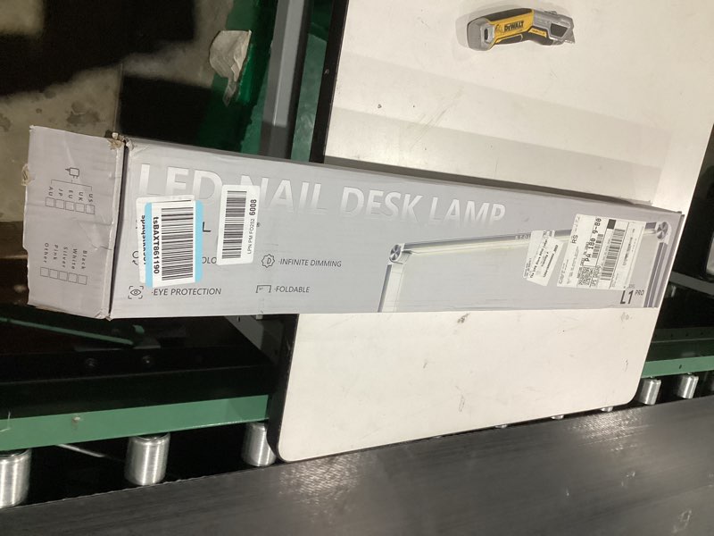 Condition photo showing As Is for LED Desk Lamp 36W, 4000-6000K Dimmable Table Lamp, 3 Lighting Modes, Square Desk Light for Study, Model Building, Painting, Crafting-White