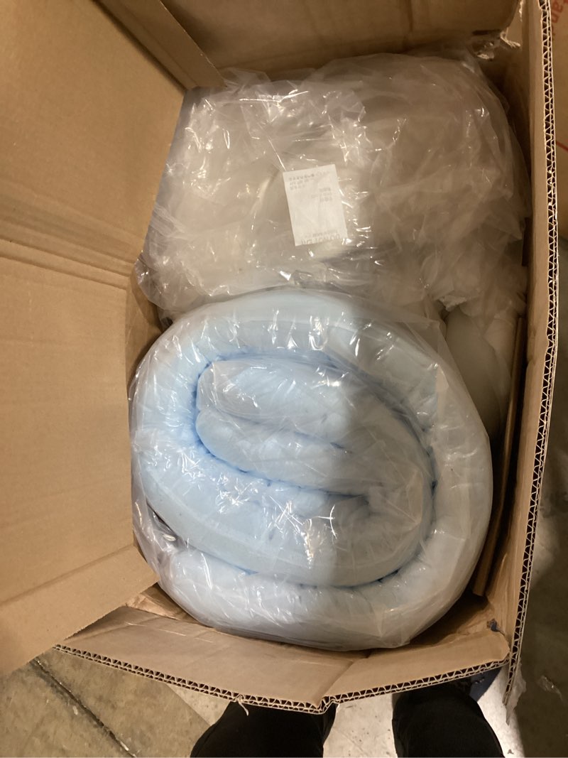 Condition photo showing Good Condition for LUCID 4 Inch Down Alternative and Gel Memory Foam Mattress Topper - Three Toppers In One - Queen, Blue Queen Topper