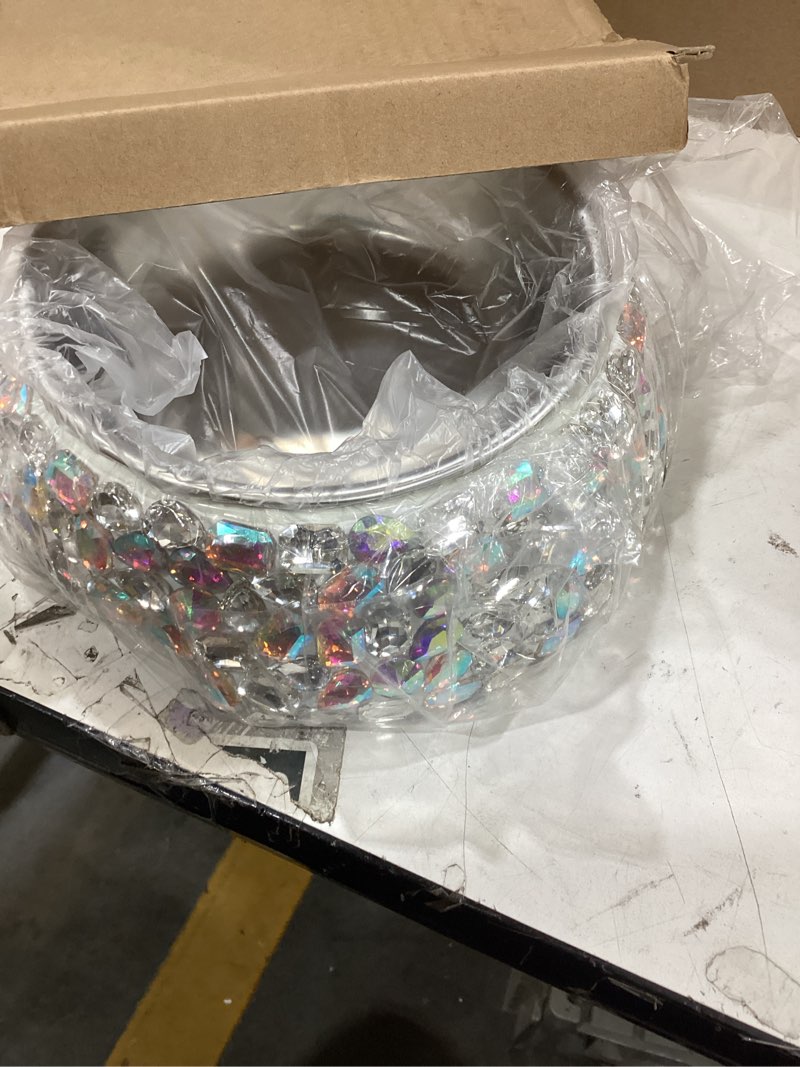 Condition photo showing Good Condition for slowvibes bling stainless steel dog bowls,12oz detachable big diamond metal food water bowl for feeding dogs cats,rust resistant non-slip puppy dish,sparkle essentials for small medium large girl pets gemstones m-1.5 cup/12oz