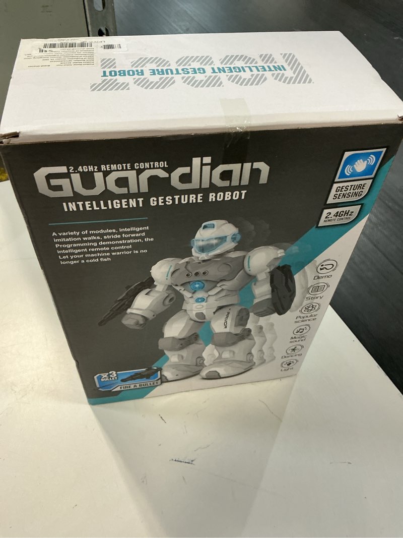 Condition photo showing New/Like New for robot toys for kids, toys for 6 7 8 9 10 year old boys girls, remote control toys with 2.4ghz gesture sensing, programmable singing dancing rc robot, birthday gifts for boys and girls