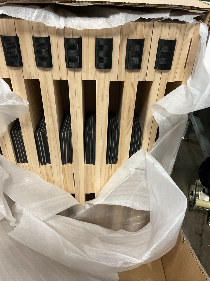 Condition photo showing Good Condition for Japanese Tatami Mat Floor Bed, Knotless Solid Wood, Roll-Up Slatted Bed Plate with 2 Storage Straps, Moisture-Proof and Breathable for Floor Sleeping or Futon Mattress, Queen