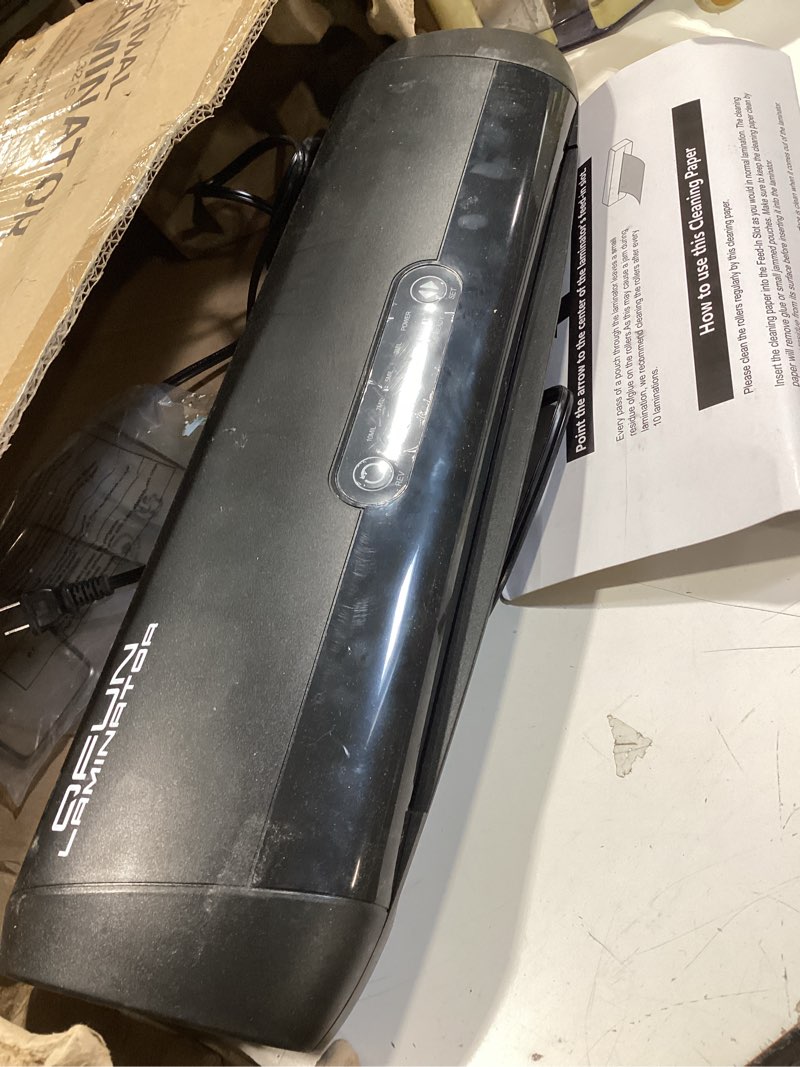 Condition photo showing As Is for similar to 13 inch laminator machine with 30 laminating sheets, a3 11-in-1 hot & cold thermal laminator for teachers, 60s fast warm-up, 450mm/min, never-jam design laminate machine for home, office, school black