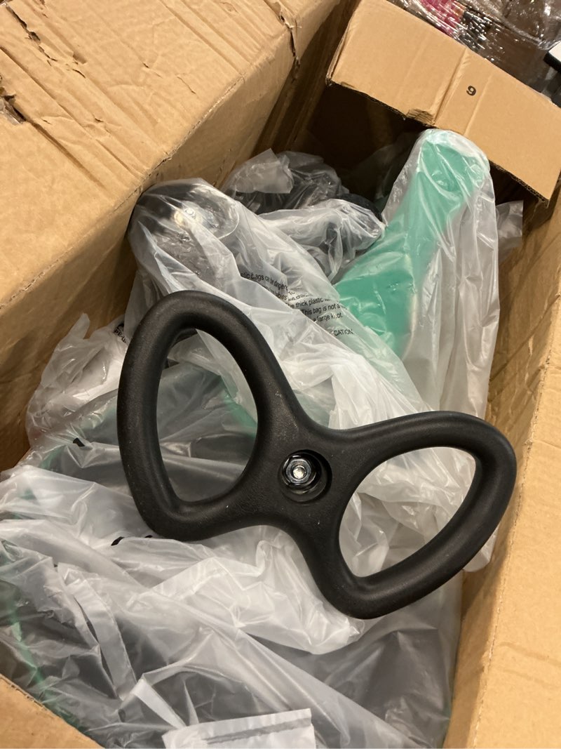 Condition photo showing Good Condition for wiggle car ride on toy - no batteries, gears or pedals - twist, swivel, go - outdoor ride ons for kids 3 years and up by lil' rider (green) green and black