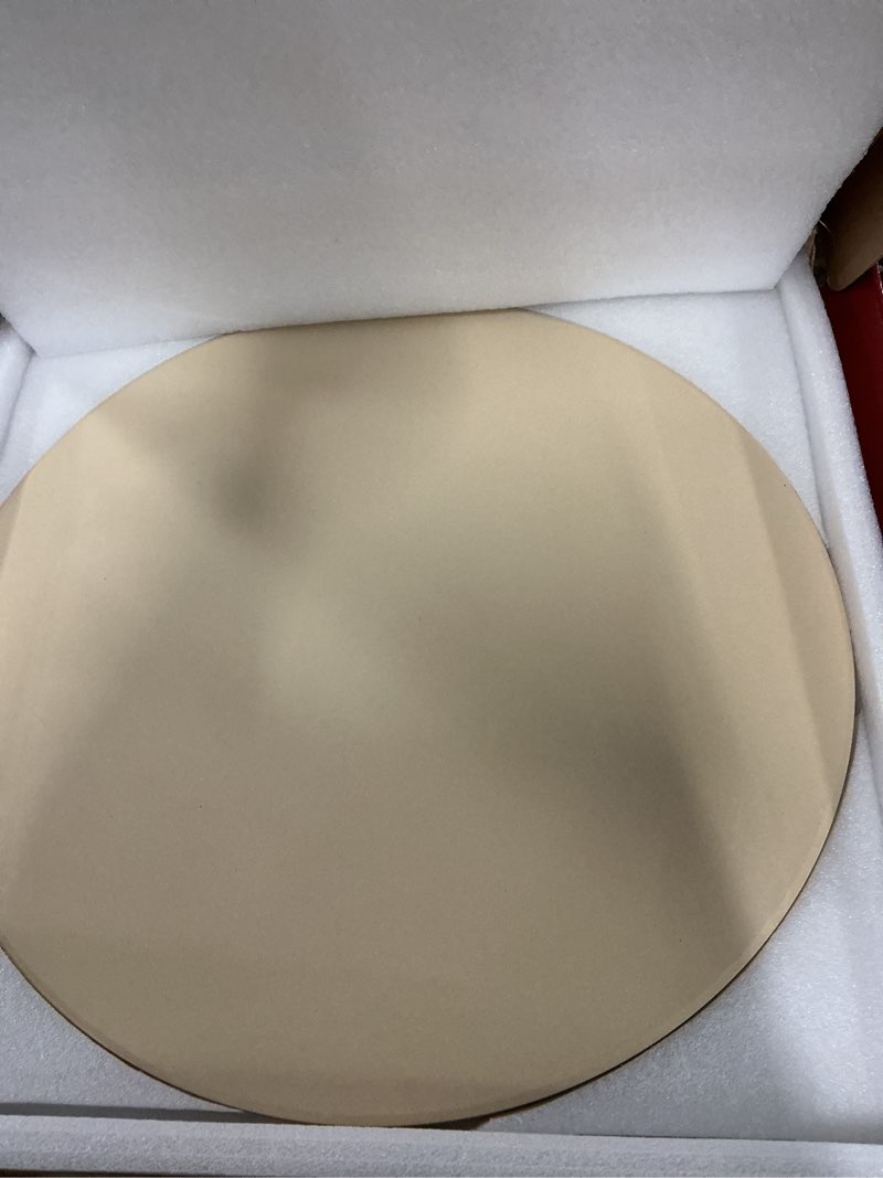 Condition photo showing Good Condition for old stone round pizza stone, 16-inch 16 inch stone