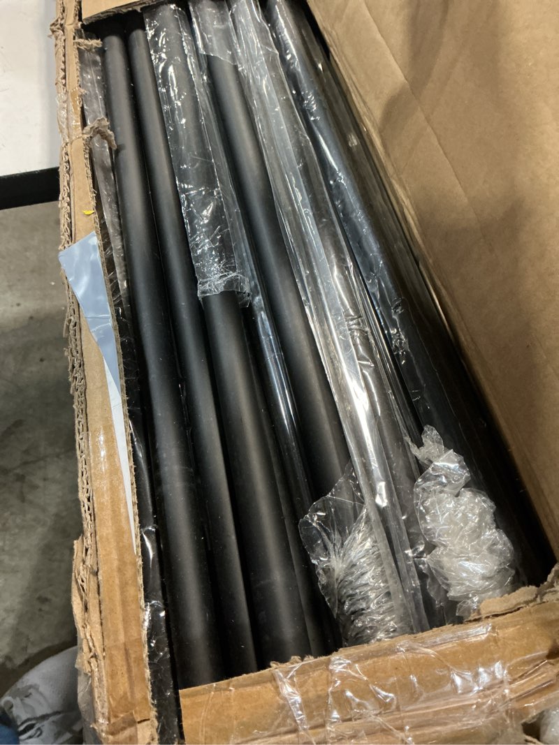 Condition photo showing New/Like New for Iron Stair Balusters 5/8" Round x 44" Long, Hollow Wrought Round Spindles for Indoor Staircase, Powder Coated –(Satin Black) 50 Pack Round Plain 50