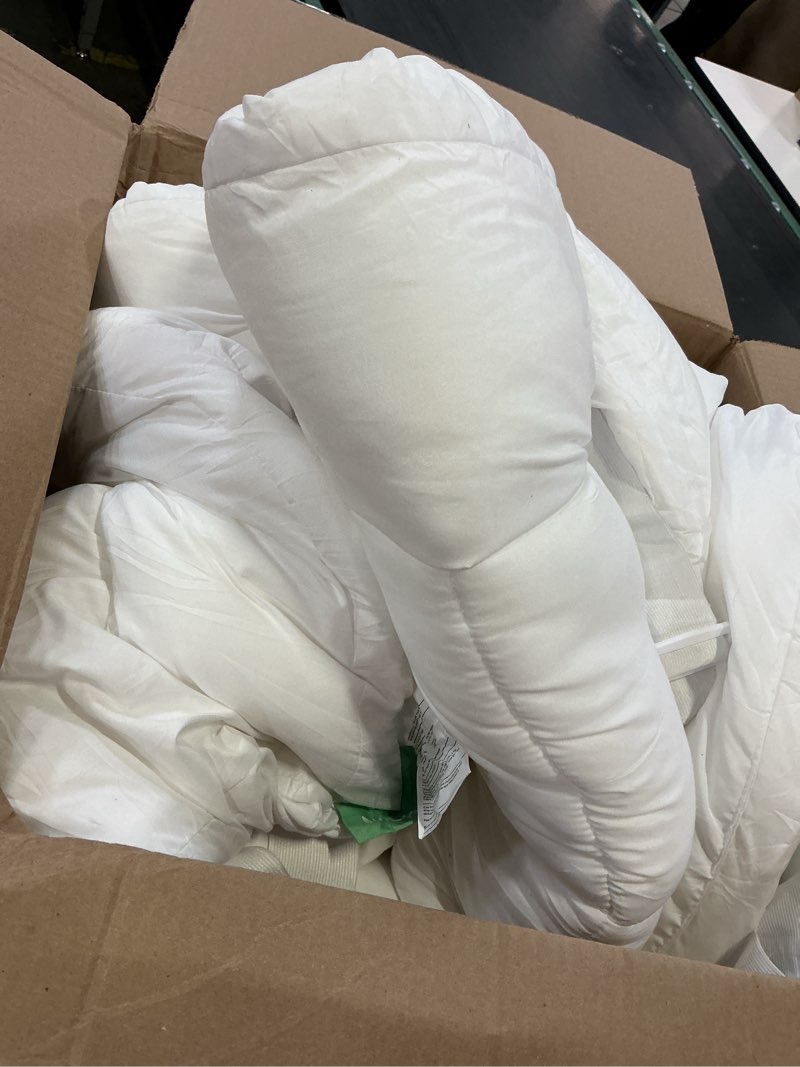 Condition photo showing As Is for ultra soft queen mattress topper - cloud-like mattress pad for full back support - breathable cooling material for hot sleepers, white white queen