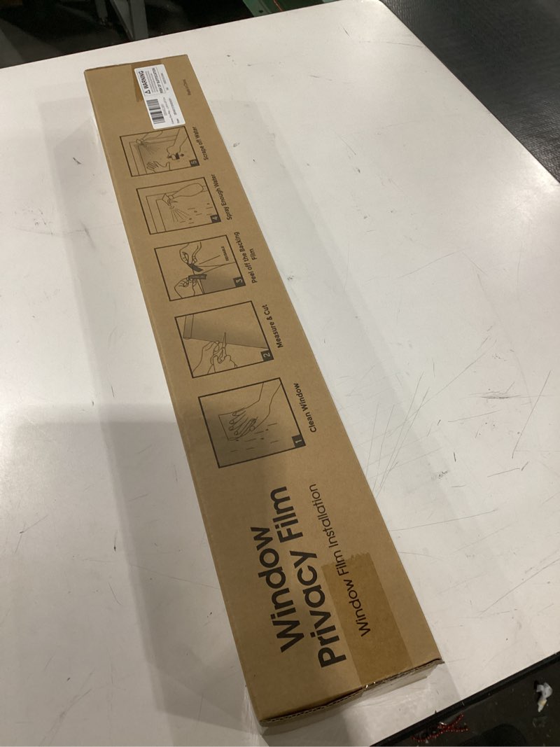 Condition photo showing New/Like New for Coavas One Way Privacy Window Film Daytime Mirror Reflective Window Tint for Home Heat UV Sun Blocking Anti-Glare Covering See Out Not in Static Cling Removable for Bedroom, Black-Silver,23.6x157.5 In 23.6 x 157.5 Inch Black