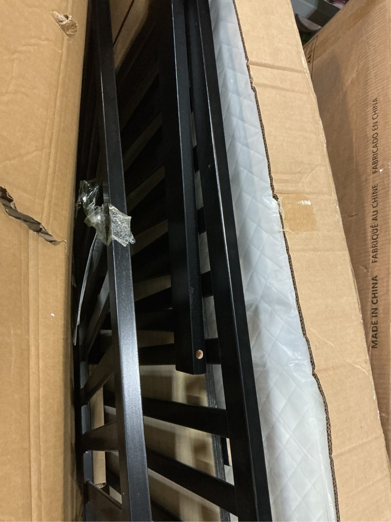Condition photo showing Good Condition for dream on me aden 4-in-1 convertible mini baby crib in black, greenguard gold & bsa, sustainable pinewood, non-toxic finish, 3 mattress heights, converts to mini day & twin-size bed