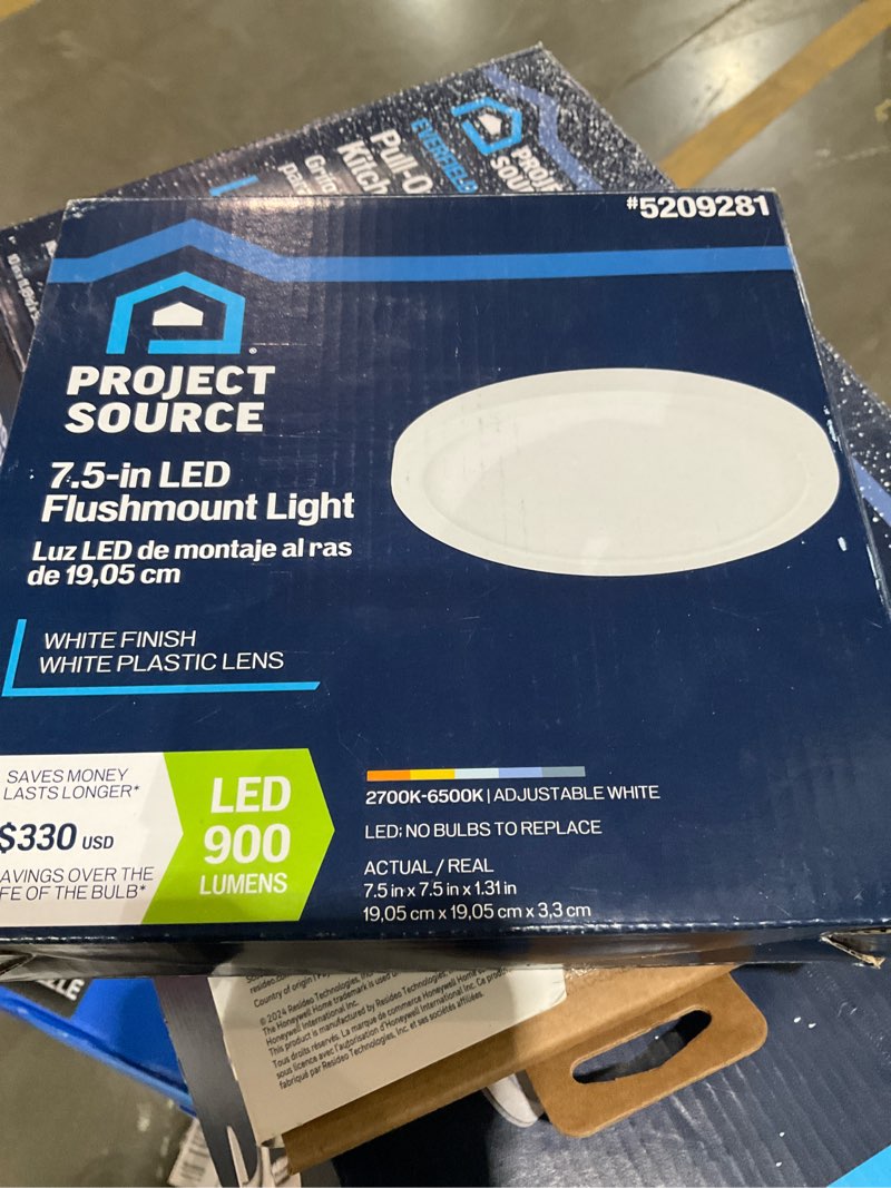 1k+ bought last week project source 7.5-in matte white indoor 1 -light led tunable white flush mount light