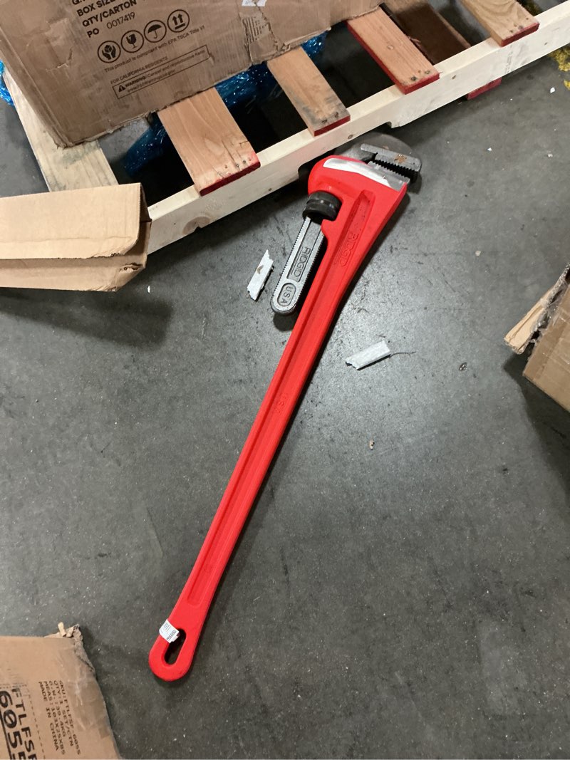 Condition photo showing Good Condition for Ridgid 60 HD 8" capacity, 60" Long Heavy-Duty Straight Pipe Wrench, Red, Medium
