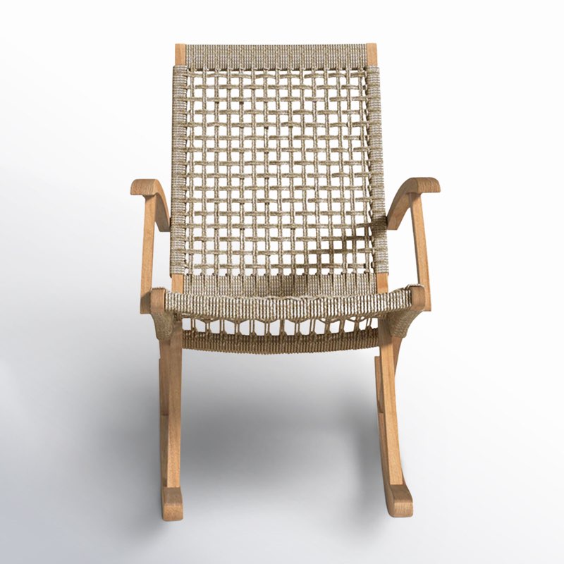  Outdoor Brayson Rocking Solid Wood Chair