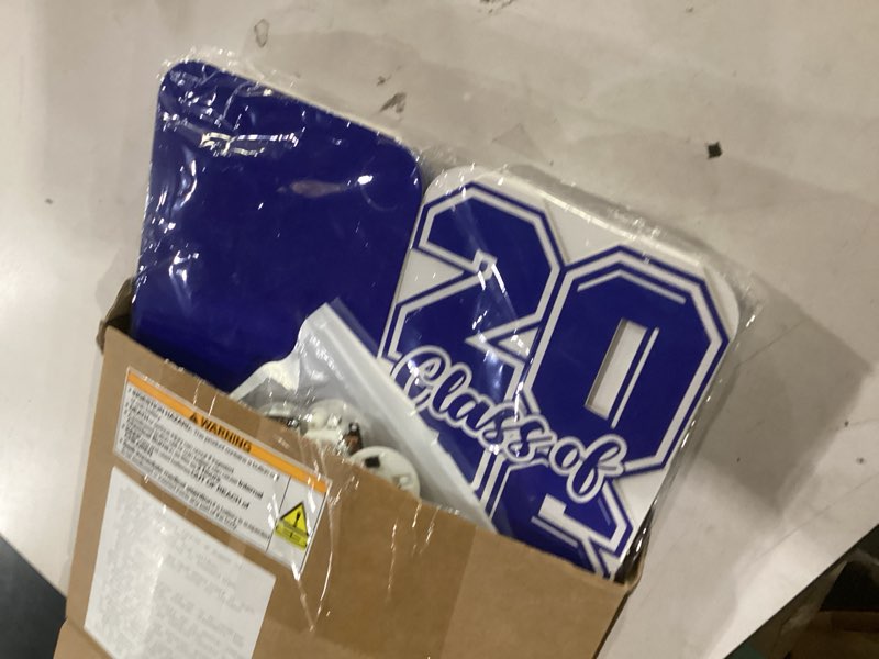 Condition photo showing New/Like New for youyole 12 pcs 2026 graduation photo box centerpieces for table, class of 2026 table decor picture frame holders, 6x4 inch grad party favors photo props for congrats grad decorations gift(word,blue) blue word