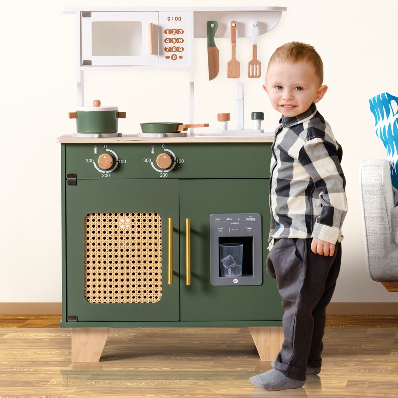 Robud kids play kitchen vintage green