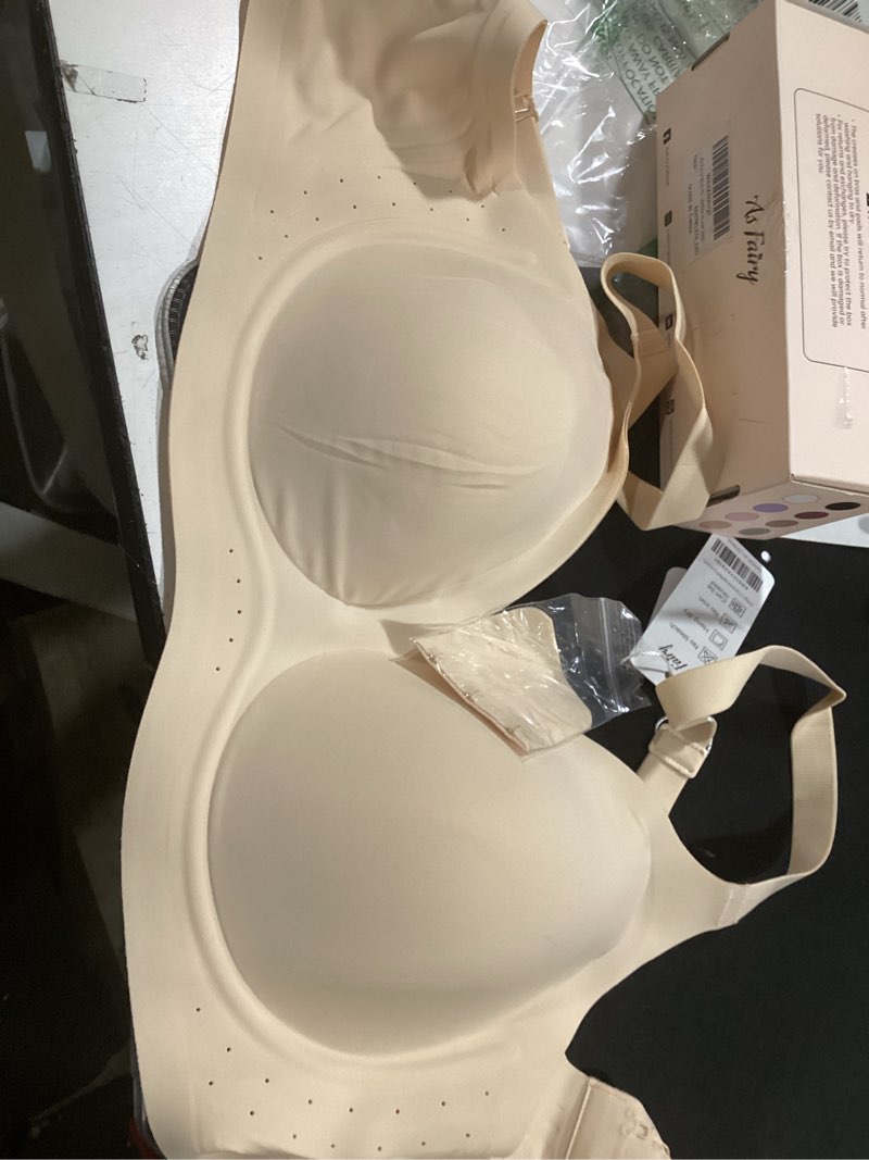 Condition photo showing New/Like New for as fairy bras for women no underwire jelly wireless seamless full coverage comfortable bra with airholes invisible nude 34d