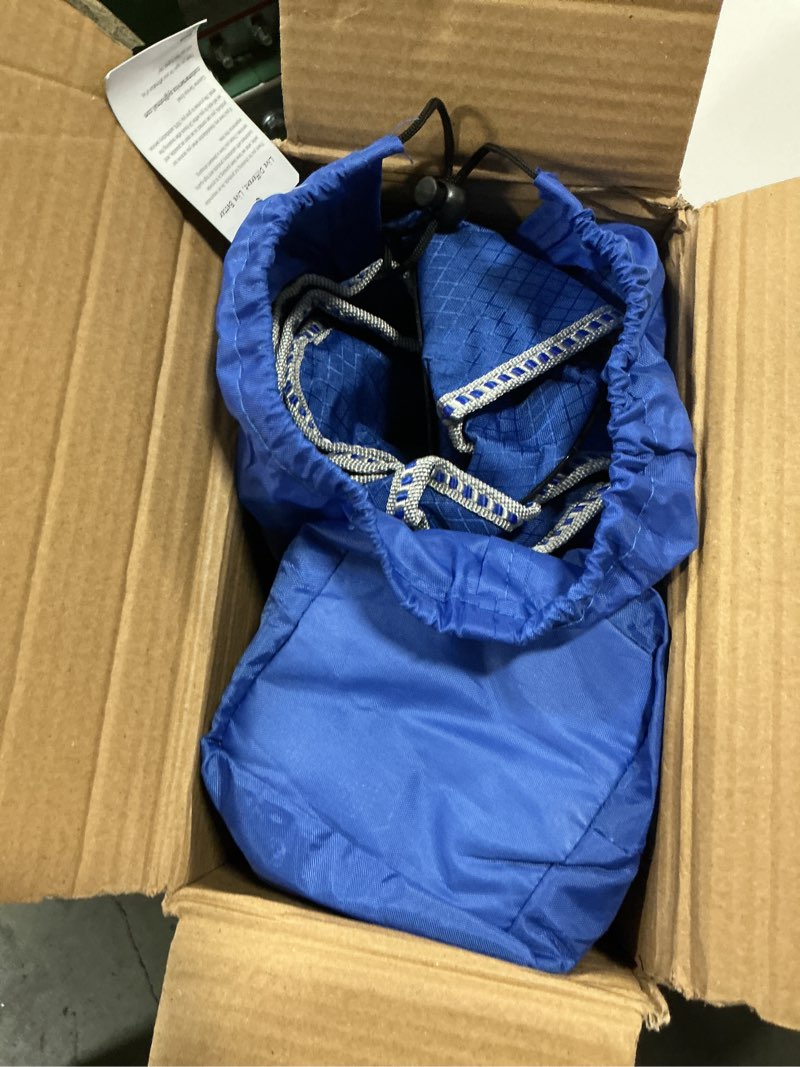 Condition photo showing As Is for Outdoor Folding Camping Chair with Cup Holder, Storage Bag, Large Anti-Sink Feet, 325lbs Capacity, Breathable Mesh Portable Chair for Camping, Beach, Fishing, Sports, Blue 2Pack 25"D x 25"W x 39.5"H Blue 2