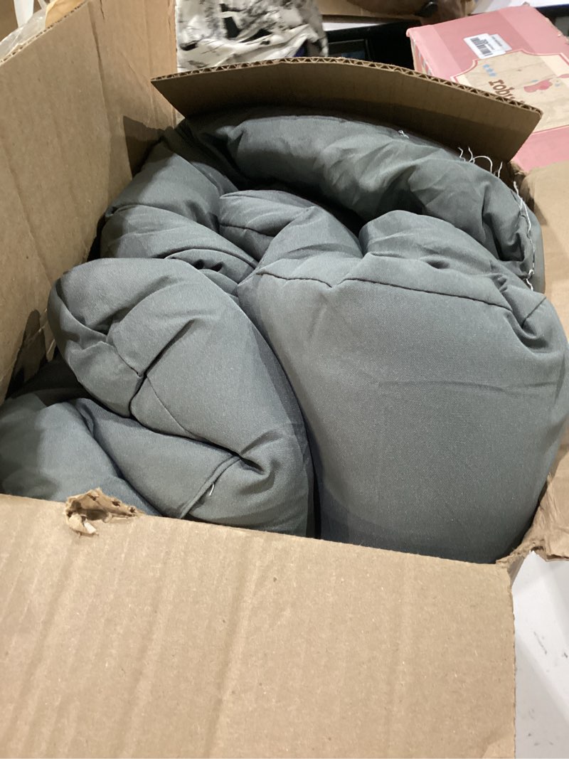 Condition photo showing Good Condition for wenqik outdoor bench cushion 48 x 20 x 3 inches waterproof outdoor porch swing cushion soft thicken chaise lounge pad with ties for indoor garden patio seat(gray,classic) gray 48 x 20 x 3 inches classic