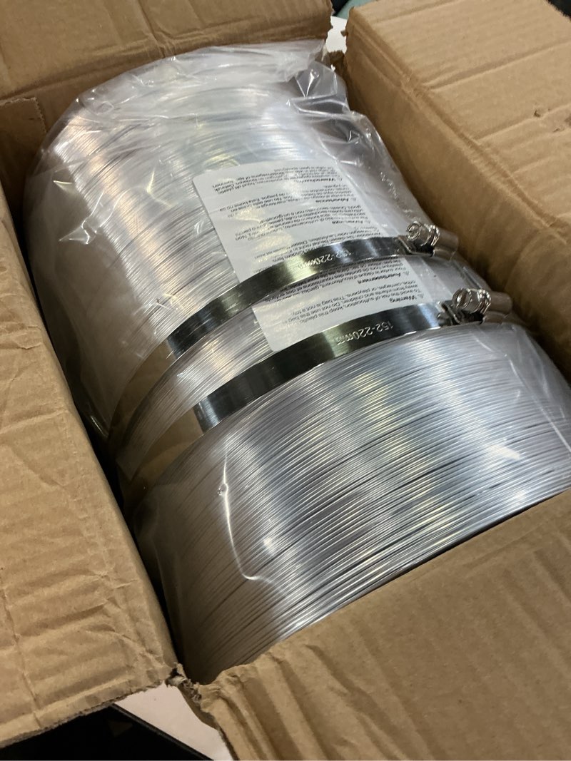 Condition photo showing New/Like New for vivosun 8 inch flexible aluminum ducting for hvac ventilation, 25 ft long air duct hose with 2 clamps, multi-layer dryer vent duct for heating cooling ventilation and exhaust 8" x 25ft silver