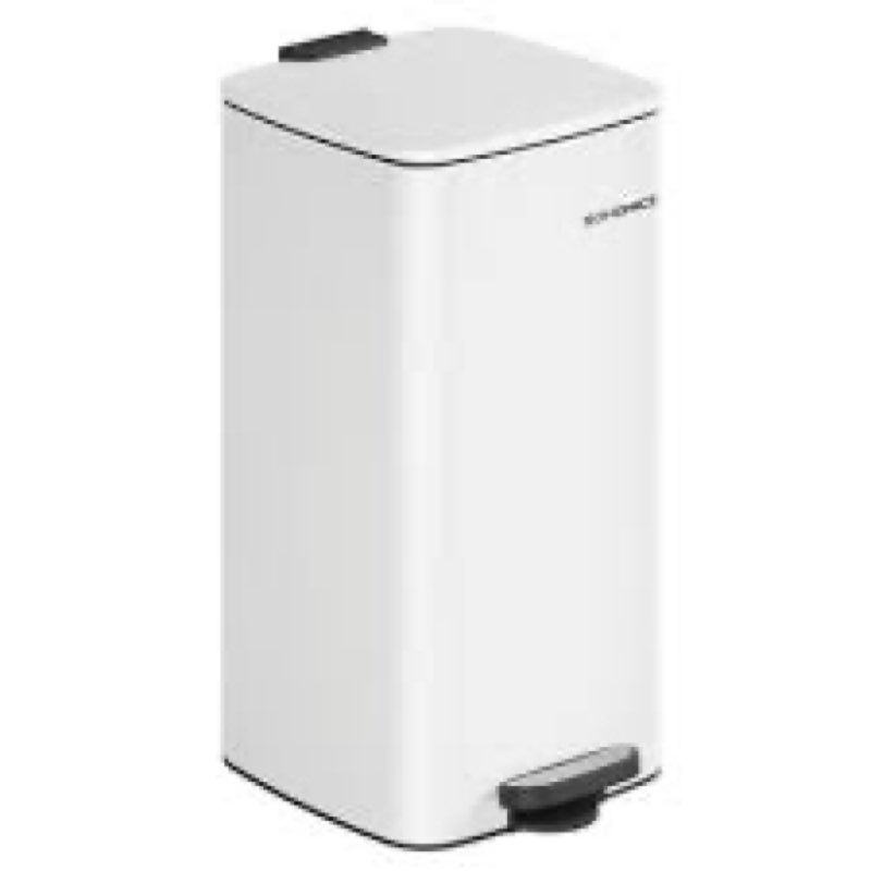 stainless steel step on trash can with non-slip pads